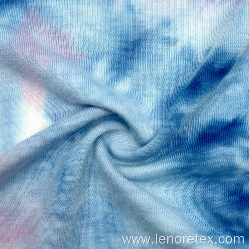 Polyester Spandex Knit Tie Dyed French Terry Fabric